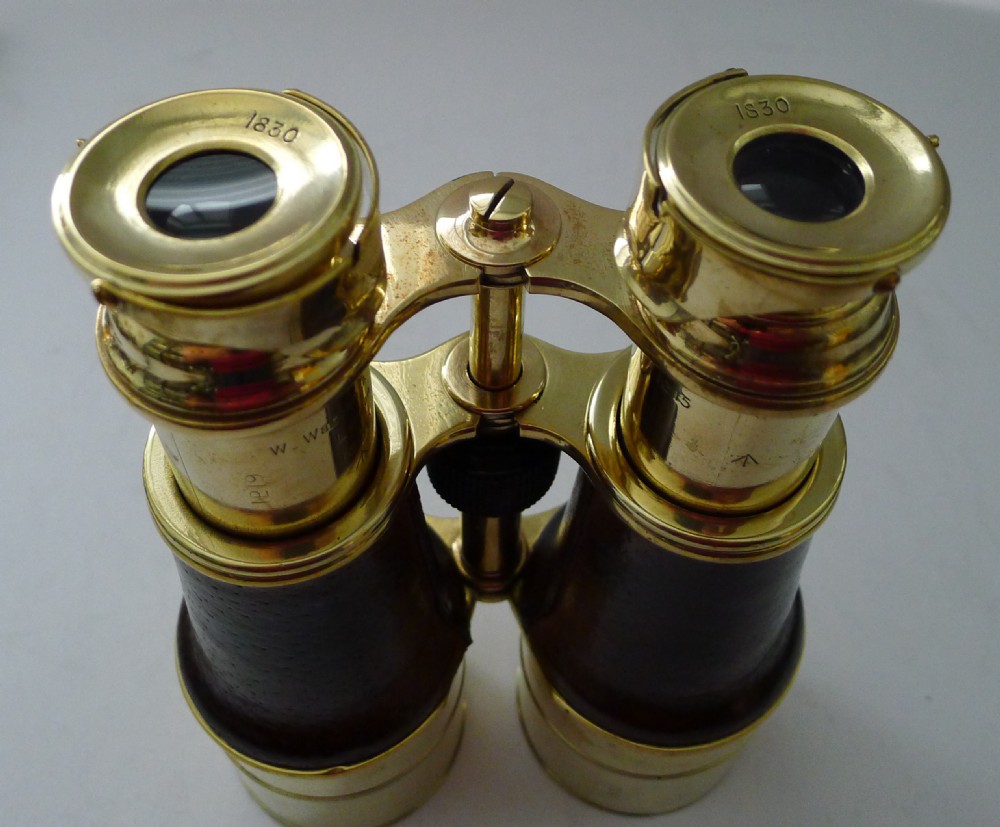 Superb Large Pair Antique English Binoculars by W. Watson & Sons, London View V