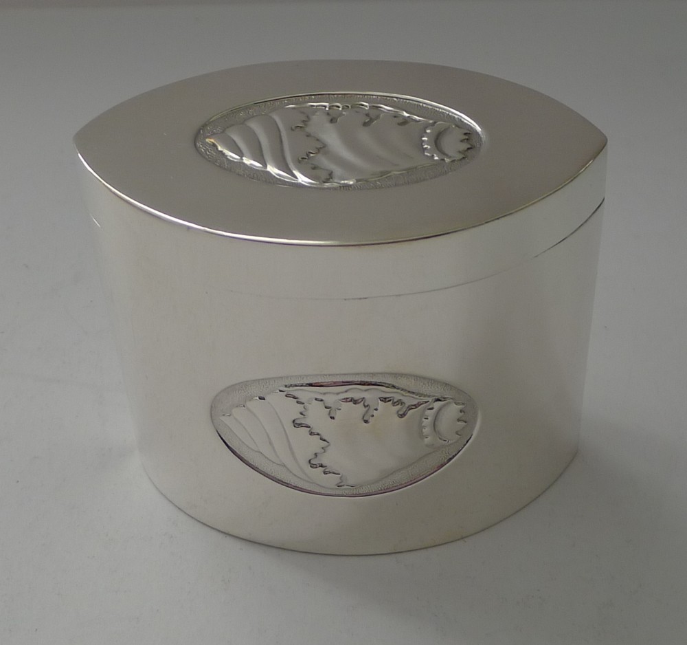 Antique English Solid Sterling Silver Tea Caddy - 1902