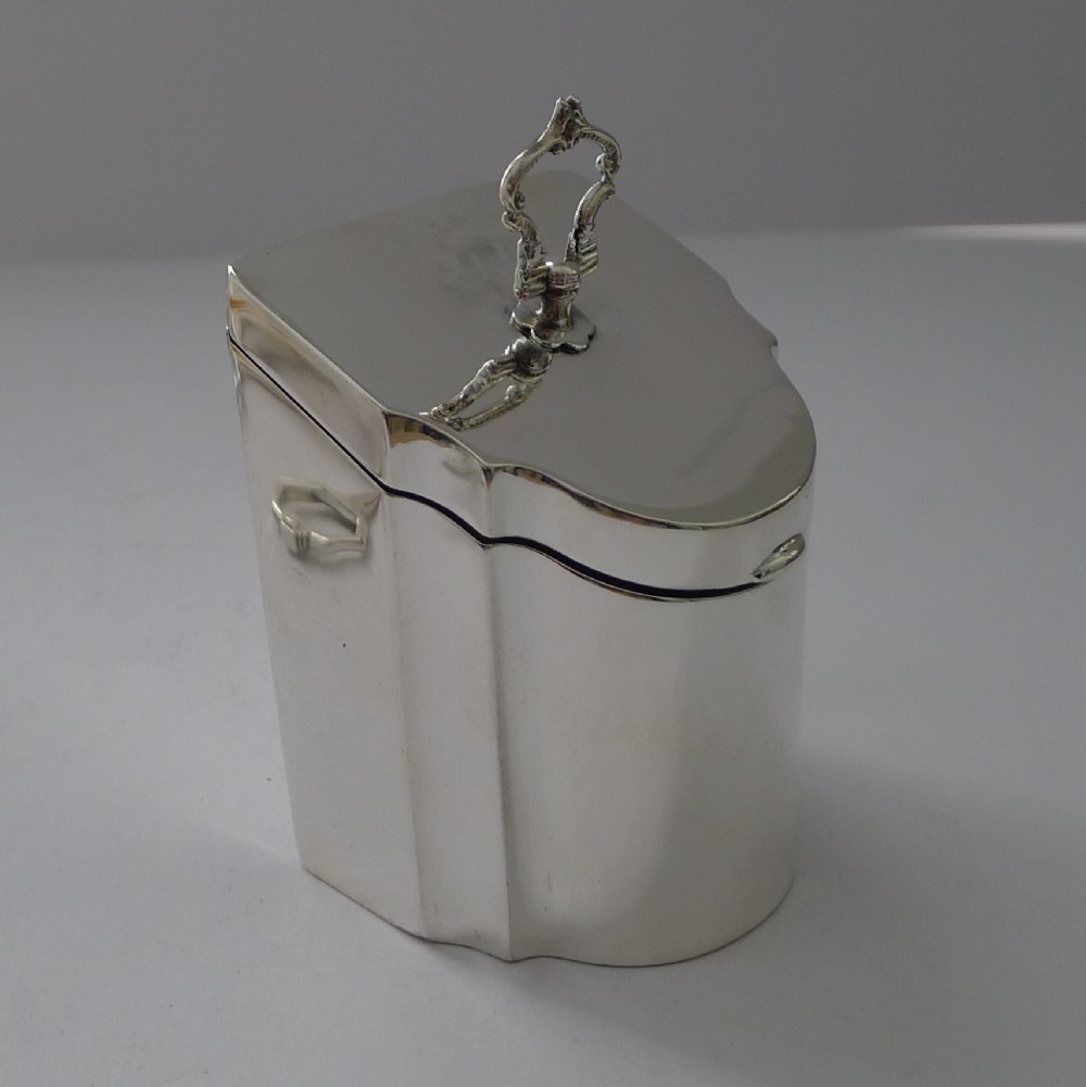 Antique Sterling Silver Tea Caddy - Knife Box Form - 1898