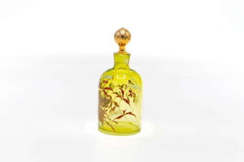 BOHEMIAN FLORAL GILDED VANITY GLASS SET LATE 19THCENTURY - ADDITIONAL PHOTO 4