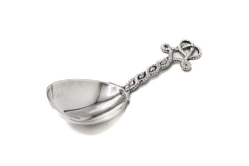 VICTORIAN SILVER CADDY SPOON BY HENRY HOLLAND LONDON 1867