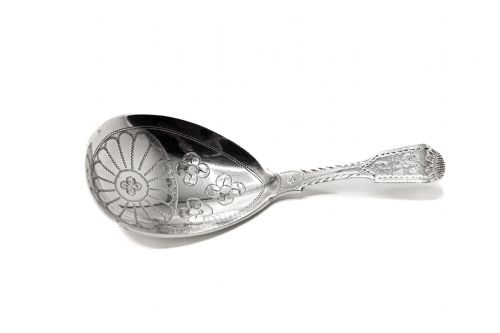 RARE GEORGIAN SILVER CADDY SPOON BY HENRY DAY LONDON 1821