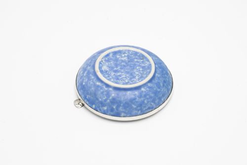 VERY RARE A E JONES SILVER MOUNTED RUSKIN POTTERY ASHTRAY BIRMINGHAM 1932 - ADDITIONAL PHOTO 4