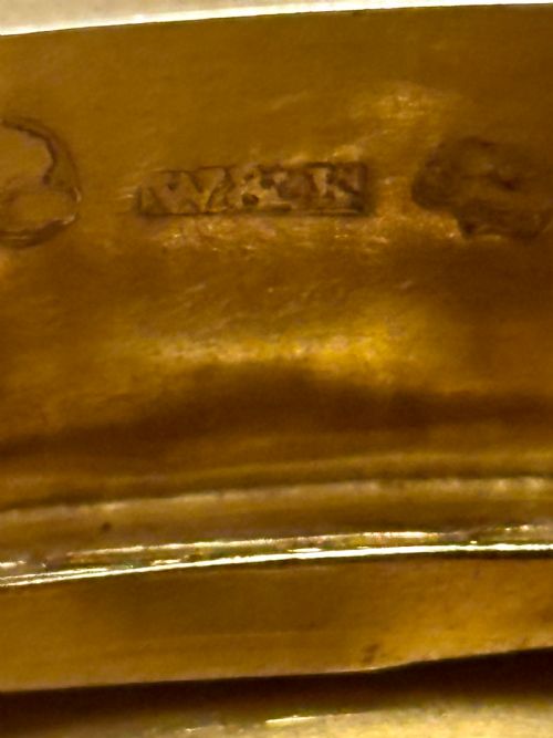 GEORGE III CURVED SILVER GILT VINAIGRETTE BIRMINGHAM 1808 WARDELL KEMPSON - ADDITIONAL PHOTO 9