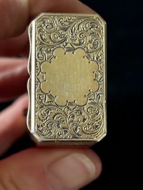 VICTORIAN SAMPSON MORDAN SILVER GILT RUBY GLASS SCENT BOTTLE VINAIGRETTE 1878 - ADDITIONAL PHOTO 13