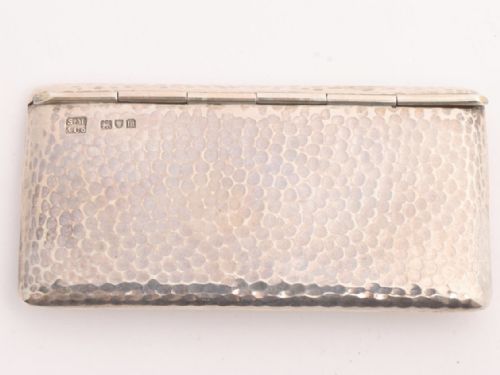 STUNNING SILVER GILT EDWARDIAN CARD CASE SAMPSON MORDAN LONDON 1907 PLANISHED - ADDITIONAL PHOTO 1