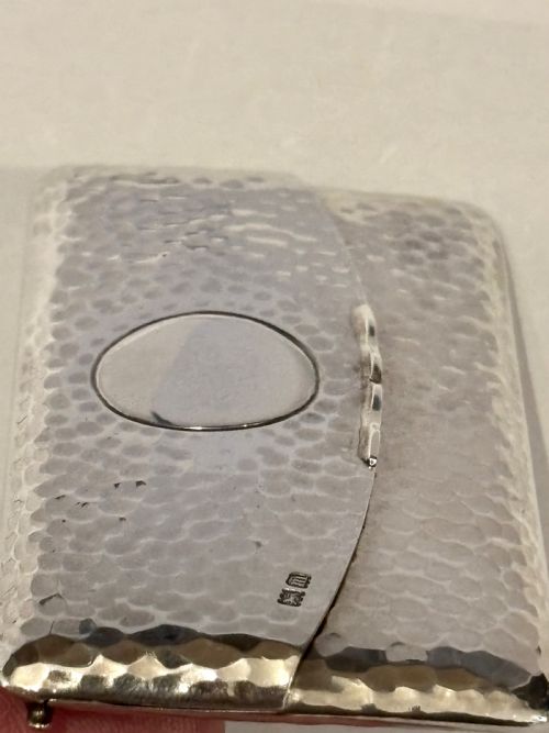 STUNNING SILVER GILT EDWARDIAN CARD CASE SAMPSON MORDAN LONDON 1907 PLANISHED - ADDITIONAL PHOTO 11