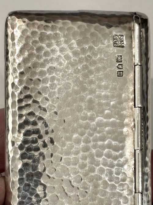 STUNNING SILVER GILT EDWARDIAN CARD CASE SAMPSON MORDAN LONDON 1907 PLANISHED - ADDITIONAL PHOTO 12