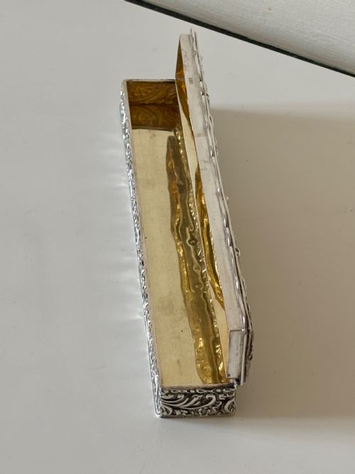 EDWARDIAN SILVER HAT PIN TRINKET BOX CHESTER 1908 NATHAN HAYES FINNIGANS 23CM - ADDITIONAL PHOTO 11