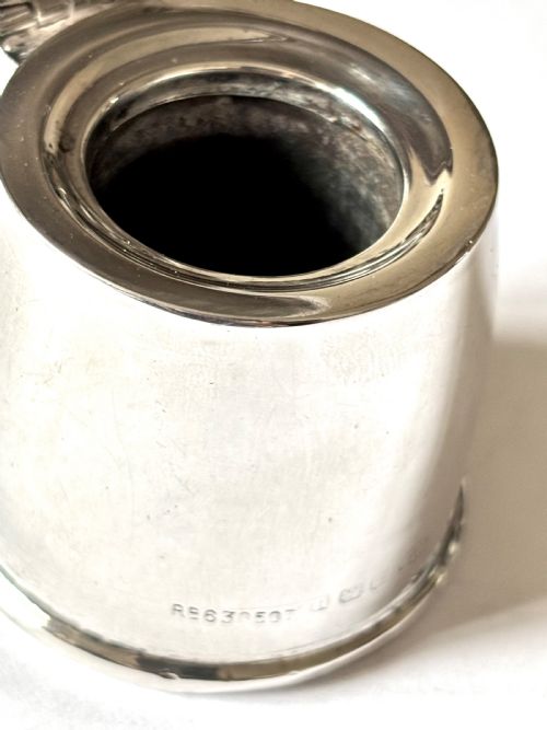 WWI NOVELTY SILVER TRAVELLING INKWELL SHELL BULLET FORM 1919 THOMAS WILKINSON - ADDITIONAL PHOTO 4