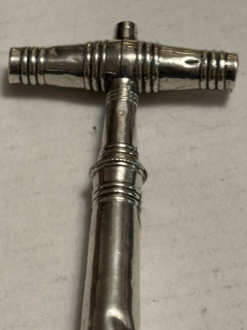 ANTIQUE GEORGIAN SILVER CASED CORKSCREW WITH TWIST COVER C1800 - ADDITIONAL PHOTO 3
