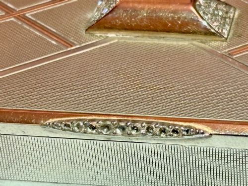 VAN CLEEF ARPELS ART DECO DIAMOND ROSE GOLD BOX C1930 - ADDITIONAL PHOTO 7