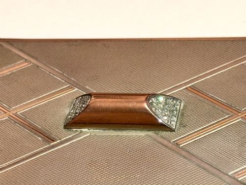 VAN CLEEF ARPELS ART DECO DIAMOND ROSE GOLD BOX C1930 - ADDITIONAL PHOTO 8