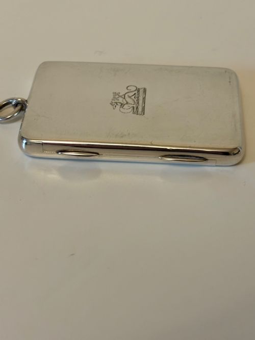EDWARDIAN STERLING SILVER BUTT MARKER CASE LONDON 1904 WE HURCOMB - ADDITIONAL PHOTO 3
