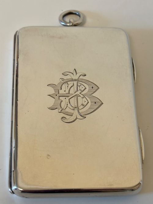 EDWARDIAN STERLING SILVER BUTT MARKER CASE LONDON 1904 WE HURCOMB - ADDITIONAL PHOTO 5