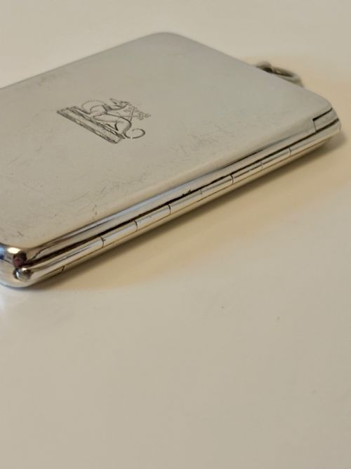 EDWARDIAN STERLING SILVER BUTT MARKER CASE LONDON 1904 WE HURCOMB - ADDITIONAL PHOTO 7
