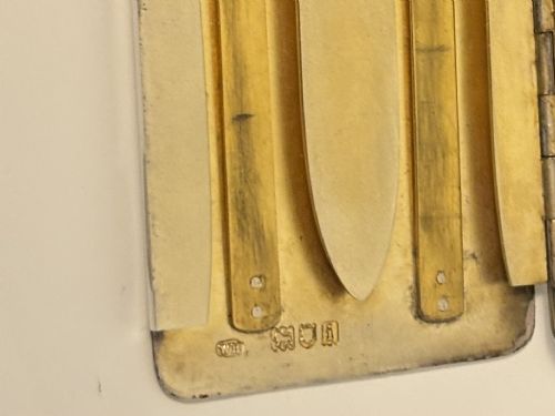 EDWARDIAN STERLING SILVER BUTT MARKER CASE LONDON 1904 WE HURCOMB - ADDITIONAL PHOTO 15