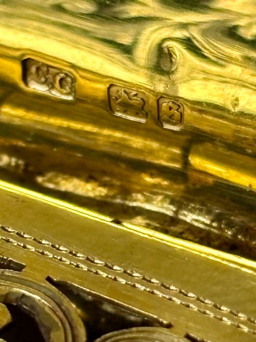 ANTIQUE SILVER GILT VICTORIAN VINAIGRETTE BIRMINGHAM 1892 COLEN HEWER CHESHIRE - ADDITIONAL PHOTO 9