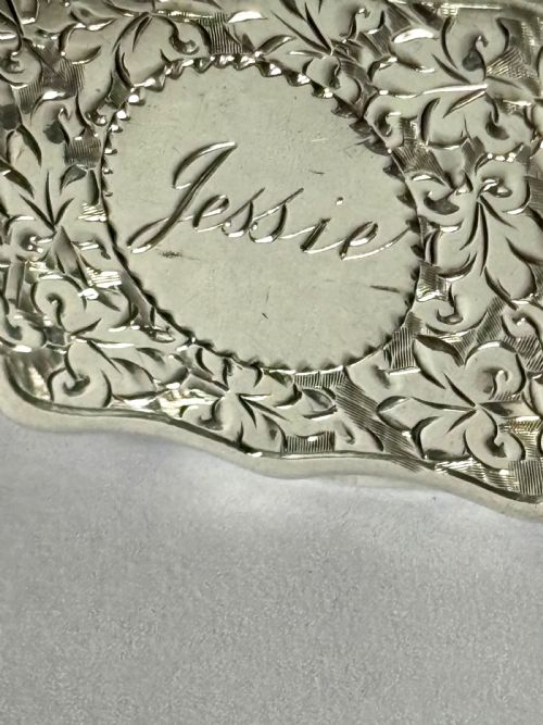 ANTIQUE SILVER GILT VICTORIAN VINAIGRETTE BIRMINGHAM 1892 COLEN HEWER CHESHIRE - ADDITIONAL PHOTO 17