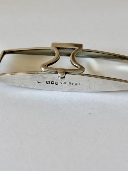ANTIQUE SILVER FOLDING HANDHELD MAGNIFYING GLASS LONDON 1916 THOMAS J WATSON WWI - ADDITIONAL PHOTO 2