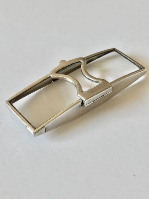 ANTIQUE SILVER FOLDING HANDHELD MAGNIFYING GLASS LONDON 1916 THOMAS J WATSON WWI - ADDITIONAL PHOTO 4
