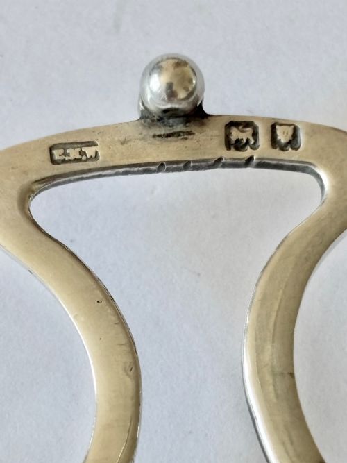 ANTIQUE SILVER FOLDING HANDHELD MAGNIFYING GLASS LONDON 1916 THOMAS J WATSON WWI - ADDITIONAL PHOTO 5