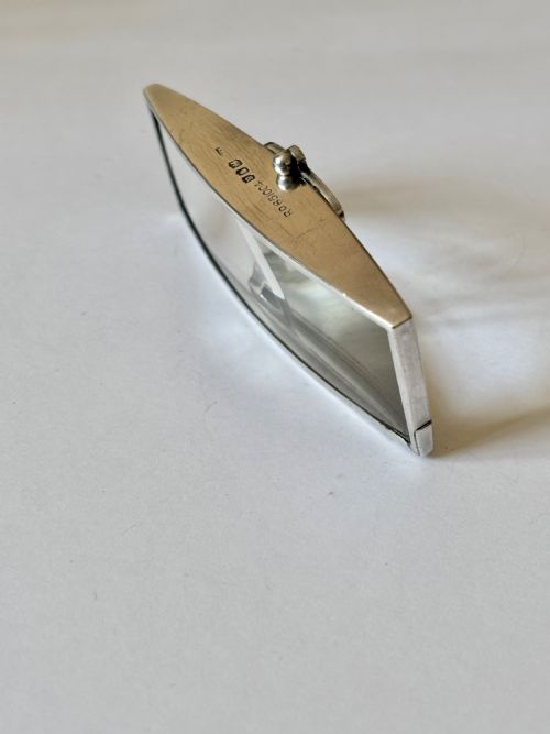 ANTIQUE SILVER FOLDING HANDHELD MAGNIFYING GLASS LONDON 1916 THOMAS J WATSON WWI - ADDITIONAL PHOTO 9