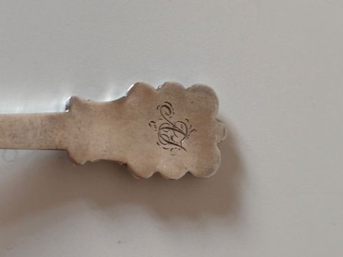 ANTIQUE VICTORIAN SILVER CADDY SPOON HILLIARD THOMASON 1856 SCOTTISH THISTLE - ADDITIONAL PHOTO 8