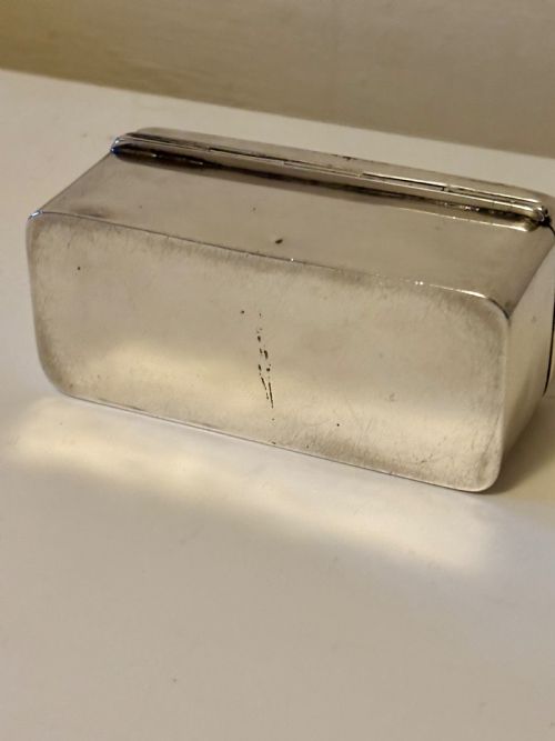 GEORGE V SILVER FAUX TORTOISESHELL TRINKET SNUFF BOX LONDON 1919 - ADDITIONAL PHOTO 17