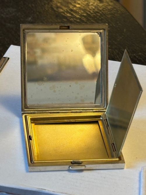 ART DECO STERLING SILVER LADIES COMPACT DEAKIN FRANCIS LTD 1924 - ADDITIONAL PHOTO 13