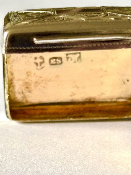 SILVER GILT EARLY VICTORIAN VINAIGRETTE BIRMINGHAM 1844 EDWARD SMITH - ADDITIONAL PHOTO 4
