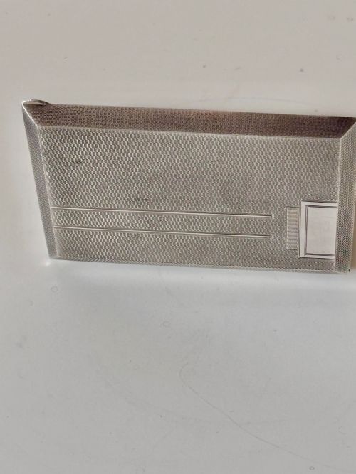 ART DECO SILVER CARD CIGARETTE CASE BIRMINGHAM 1929 WILLIAM BASE SONS - ADDITIONAL PHOTO 9