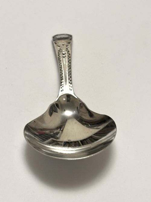 GEORGE III SILVER CADDY SPOON THOMAS WALLIS II LONDON 1796 - ADDITIONAL PHOTO 5