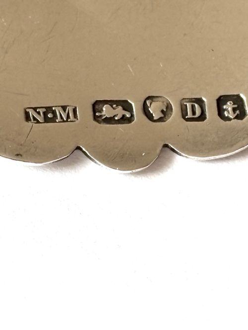 VICTORIAN SILVER DECANTER LABEL BRANDY BY NATHANIEL MILLS BIRMINGHAM 1852 - ADDITIONAL PHOTO 2