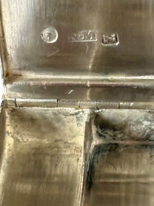 ANTIQUE SILVER VICTORIAN DOUBLE COMPARTMENT SNUFF VESTA NATHANIEL MILLS 1848 - ADDITIONAL PHOTO 3