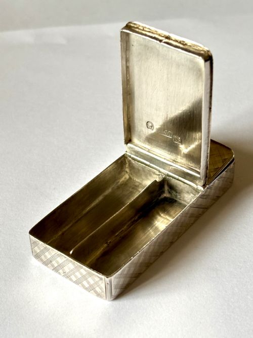 ANTIQUE SILVER VICTORIAN DOUBLE COMPARTMENT SNUFF VESTA NATHANIEL MILLS 1848 - ADDITIONAL PHOTO 8