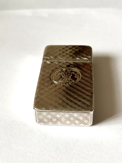 ANTIQUE SILVER VICTORIAN DOUBLE COMPARTMENT SNUFF VESTA NATHANIEL MILLS 1848 - ADDITIONAL PHOTO 9