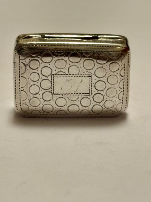 GEORGE III SILVER GILT VINAIGRETTE BIRMINGHAM 1814 JOHN SHAW BUBBLE DESIGN - ADDITIONAL PHOTO 1