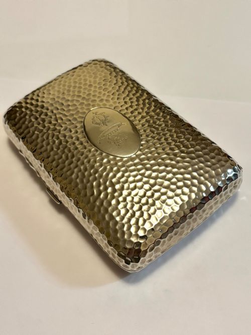 VICTORIAN ARTS CRAFTS SILVER GILT CIGAR CASE 1889 HORTON ALLDAY - ADDITIONAL PHOTO 1