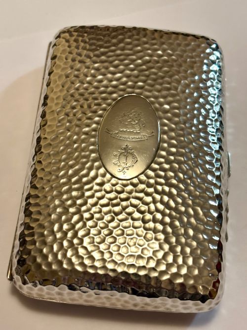 VICTORIAN ARTS CRAFTS SILVER GILT CIGAR CASE 1889 HORTON ALLDAY - ADDITIONAL PHOTO 7