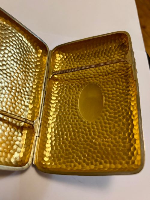 VICTORIAN ARTS CRAFTS SILVER GILT CIGAR CASE 1889 HORTON ALLDAY - ADDITIONAL PHOTO 10