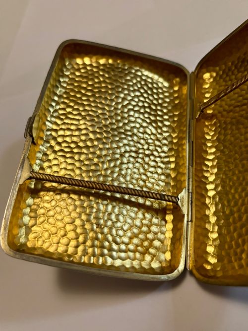 VICTORIAN ARTS CRAFTS SILVER GILT CIGAR CASE 1889 HORTON ALLDAY - ADDITIONAL PHOTO 11