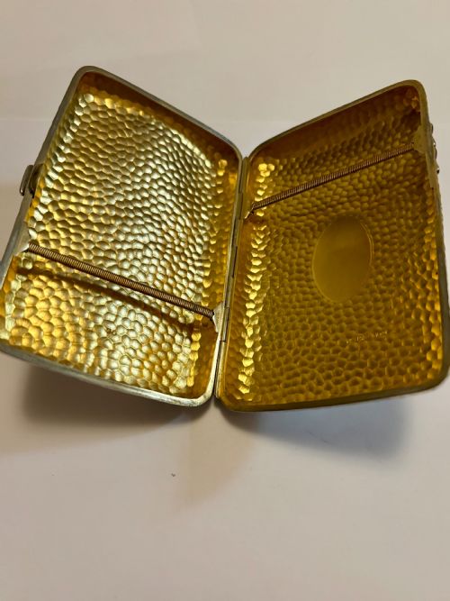 VICTORIAN ARTS CRAFTS SILVER GILT CIGAR CASE 1889 HORTON ALLDAY - ADDITIONAL PHOTO 12