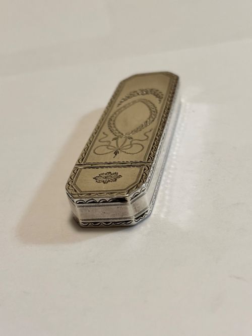 GEORGE III STERLING SILVER TOOTHPICK HOLDER CASE BOX SAMUEL PEMBERTON 1813 - ADDITIONAL PHOTO 2