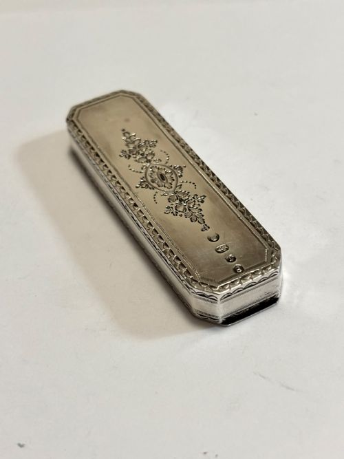 GEORGE III STERLING SILVER TOOTHPICK HOLDER CASE BOX SAMUEL PEMBERTON 1813 - ADDITIONAL PHOTO 5