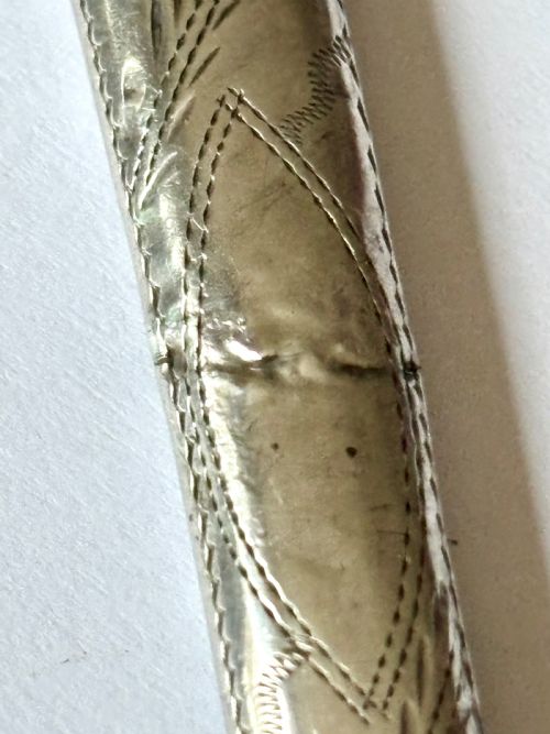 GEORGE III STERLING SILVER NEEDLE CASE BODKIN BOTH SAMUEL PEMBERTON C1792 - ADDITIONAL PHOTO 6