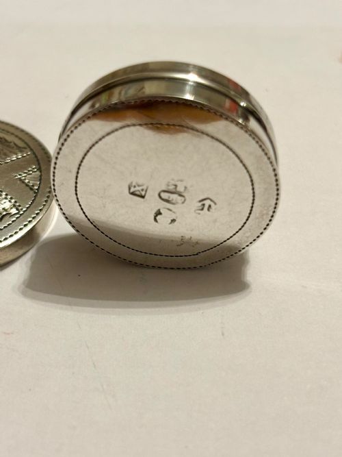 ANTIQUE GEORGE III STERLING SILVER PATCH PILL BOX BIRMINGHAM 1795 JOSEPH TAYLOR - ADDITIONAL PHOTO 1