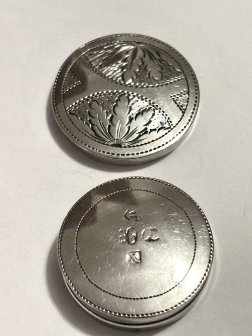 ANTIQUE GEORGE III STERLING SILVER PATCH PILL BOX BIRMINGHAM 1795 JOSEPH TAYLOR - ADDITIONAL PHOTO 3