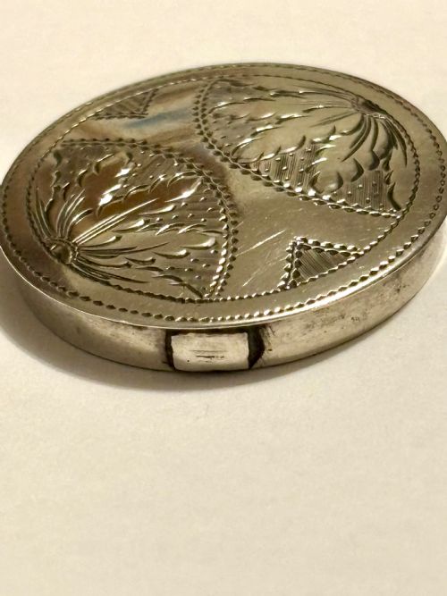ANTIQUE GEORGE III STERLING SILVER PATCH PILL BOX BIRMINGHAM 1795 JOSEPH TAYLOR - ADDITIONAL PHOTO 8