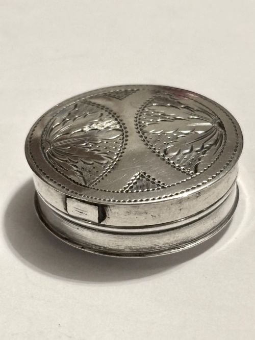 ANTIQUE GEORGE III STERLING SILVER PATCH PILL BOX BIRMINGHAM 1795 JOSEPH TAYLOR - ADDITIONAL PHOTO 10